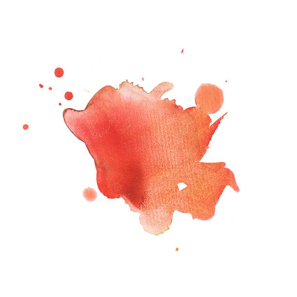 istock Abstract watercolor aquarelle hand drawn blot colorful red paint splatter 508755918