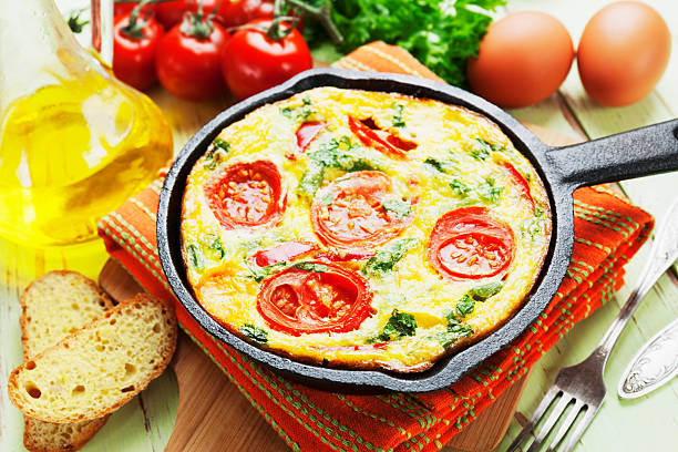 istock Omelet with vegetables and cheese. Frittata 508756241
