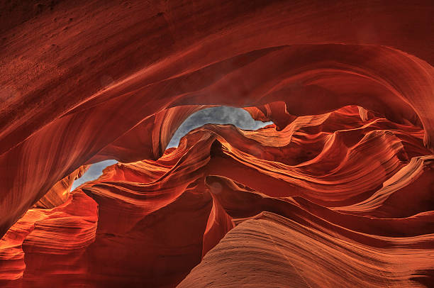antelope canyon, arizona, usa - fischaugen objektiv fotos stock-fotos und bilder