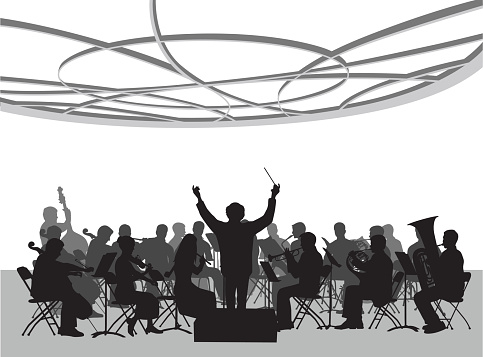 Concert Hall Orchestra Illustration