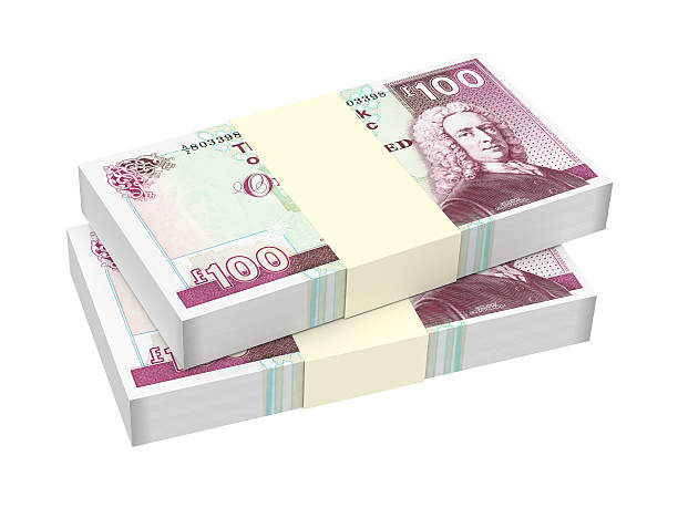 istock Stack of Scotland pound bills isolated on white background. 508760422