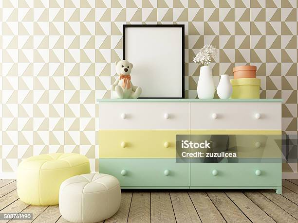 Children Room Interior Stock Photo - Download Image Now - Child, Dresser, Multi Colored