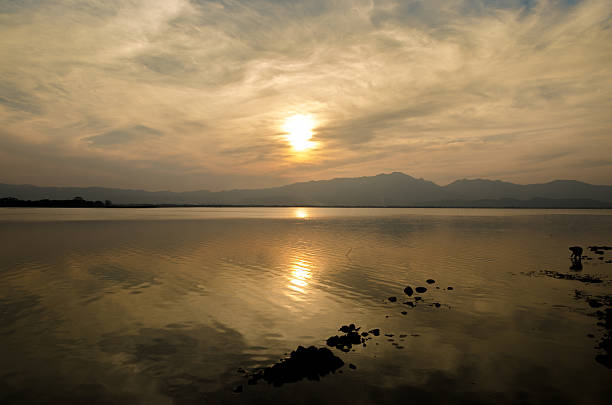 istock Sunset on the lake against the sky in the clouds. 508762678