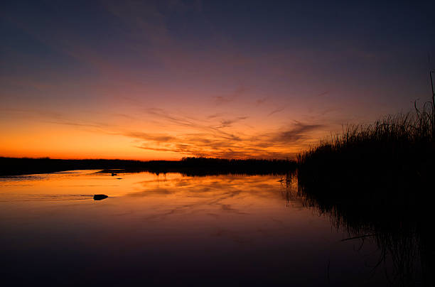 istock Beautiful sunset over the lake 508763350