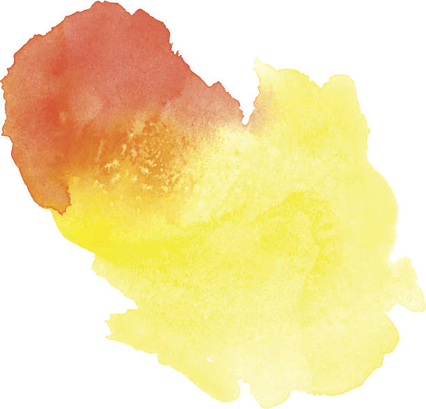 istock colorful yellow-red watercolor stain with aquarelle paint blotch 508784135