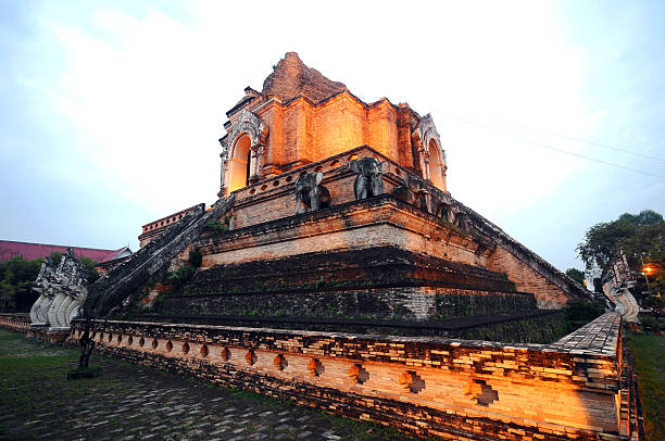 istock Ancient Pagoda build from brick at Wat Chedi Luang 508784417