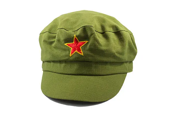 red star on green cap