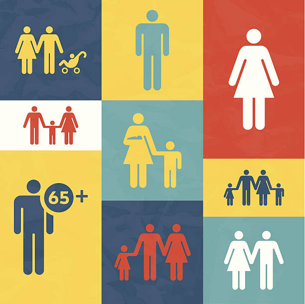 Families and People Families and people concept illustration. EPS 10 file. Transparency effects used on highlight elements. family planning together stock illustrations