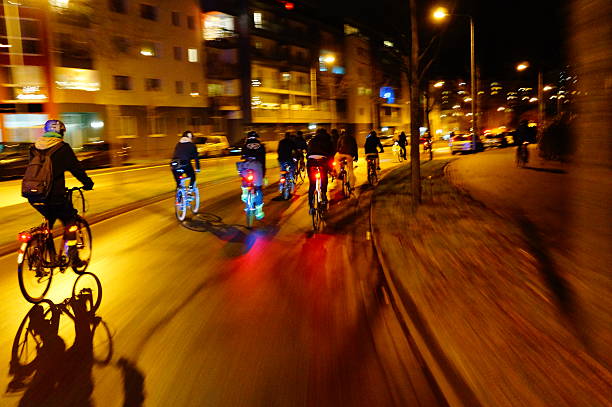 Critical mass Rostock Critical mass bike ride in Rostock, Germany, December 2013 mecklenburg vorpommern photos stock pictures, royalty-free photos & images