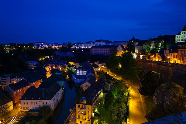 istock Night view of Luxembourg on Alzette river 508788201