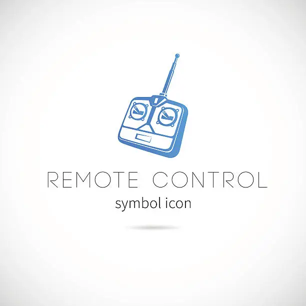 Vector illustration of Remote Control Silhouette Vector Symbol Icon or Label