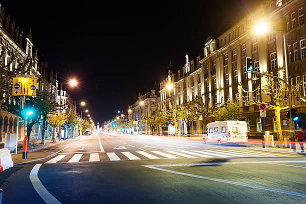 istock Avenue de la Liberte view at night in Luxembourg 508790603