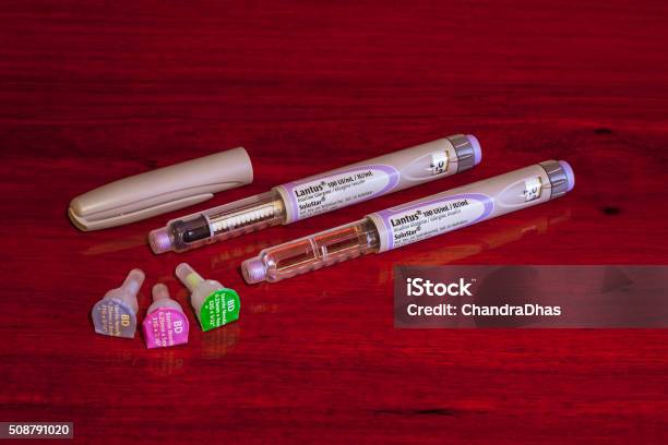 The Sanofiaventis Lantus Glargine Insulin Pen Stock Photo - Download Image Now - Blood, Blood Sugar Test, Bullet Cartridge