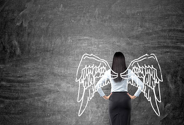 istock Woman with painted wings 508791222