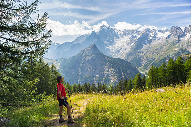 istock Hiker resting in front of majestic Monte Bianco (Mont Blanc) 508792498