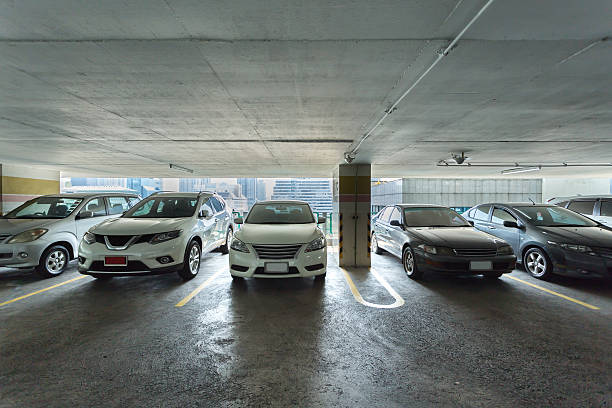 istock parking lot of high building 508812542