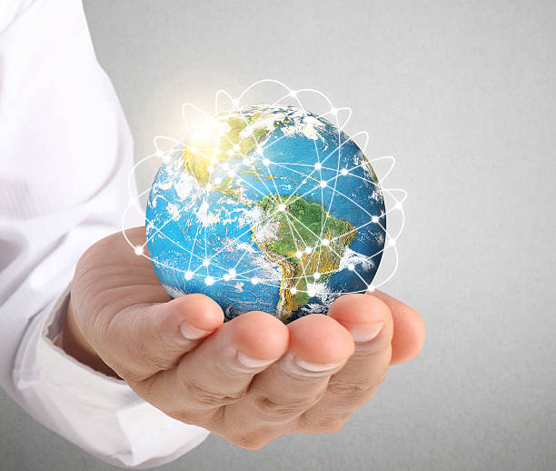 istock Human hand holding  globe  Elements of  image furnished by NASA 508813930