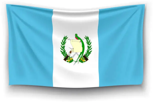 Vector illustration of flag of guatemala