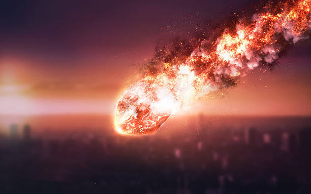 istock The Falling Meteor Rain. Comet in space, meteor and energy 508814388