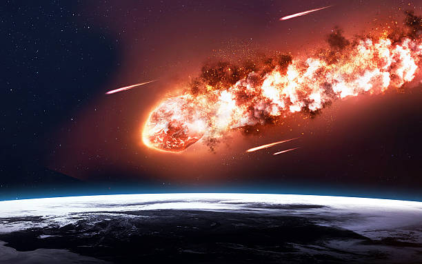 istock The Falling Meteor Rain. Comet in space, meteor and energy 508814424