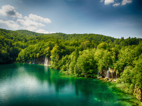 View from top on Plitvice Lake National Park - Croatia