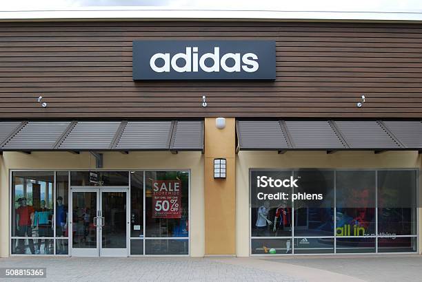 Adidas Store Stock Photo - Download Image Now - Adidas, Sign, - iStock