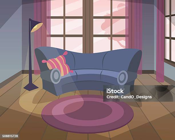 Living Room Stock Illustration - Download Image Now - Living Room, Backgrounds, Domestic Room