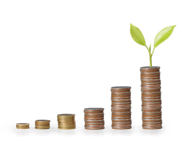 istock Coins graph stock market 508816248