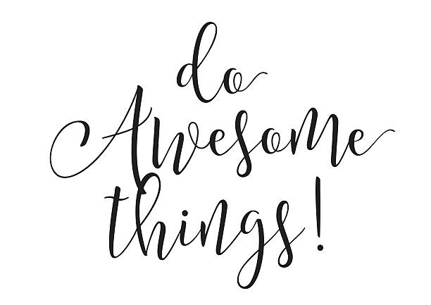 istock Do awesome things inscription. Greeting card with calligraphy. Hand drawn 508817080