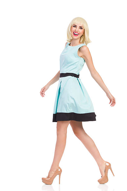 istock Elegance fashion female model walking 508817205