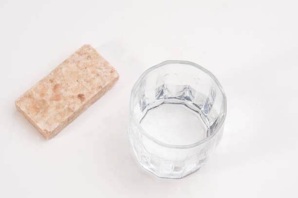 Biscuits and water stock photo