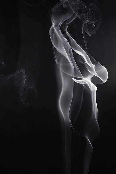 istock Movement of white smoke on black background 508819977