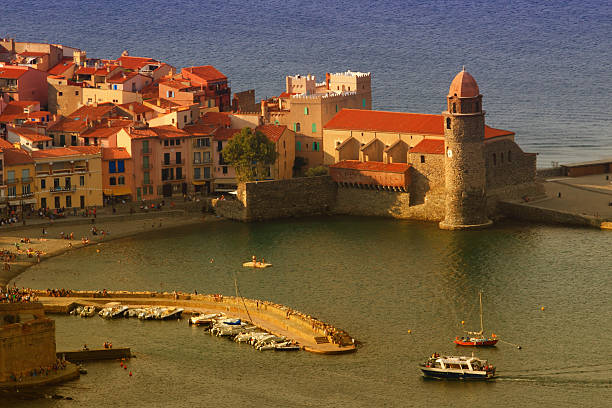 Collioure Port of Collioure - France. collioure stock pictures, royalty-free photos & images