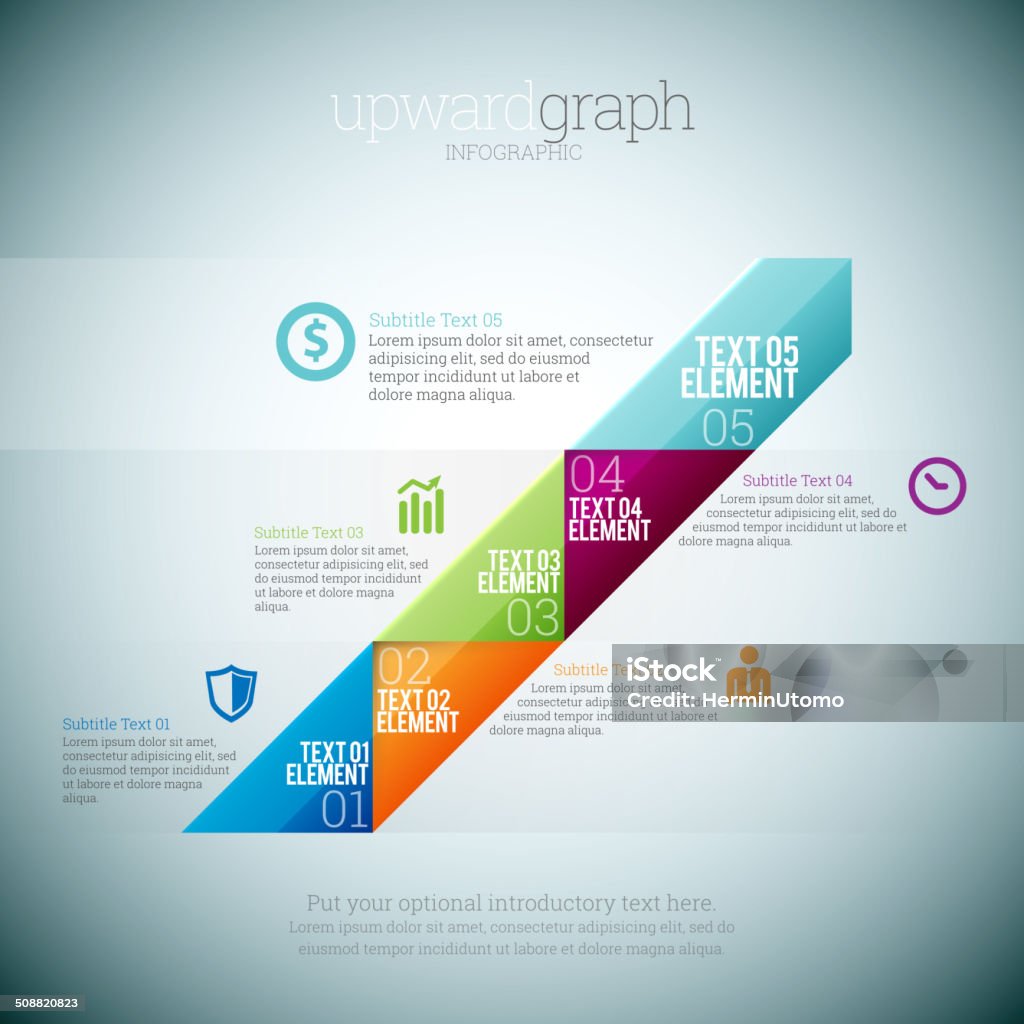 Upward Graph Element Upward Graph Infographic Stock Illustration - Download Image Now ...