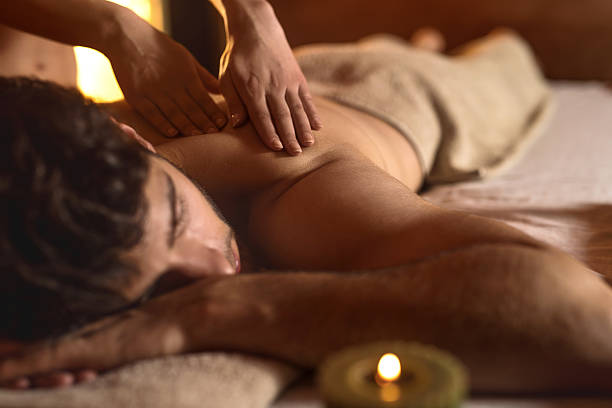 istock Close-up of back massage at spa. 508838018