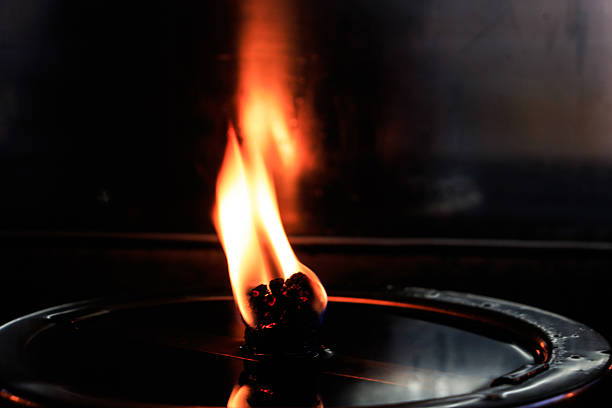 istock Oil lamp in Buddhism Temple 508839262