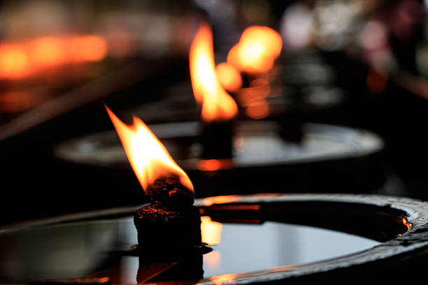 istock Oil lamp in Buddhism Temple 508839300