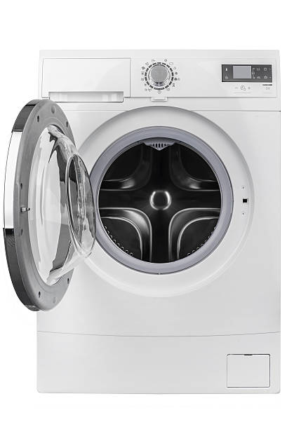 istock Isolated washing machine on a white background 508840702