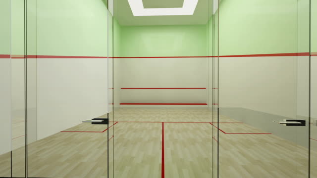 Empty squash court