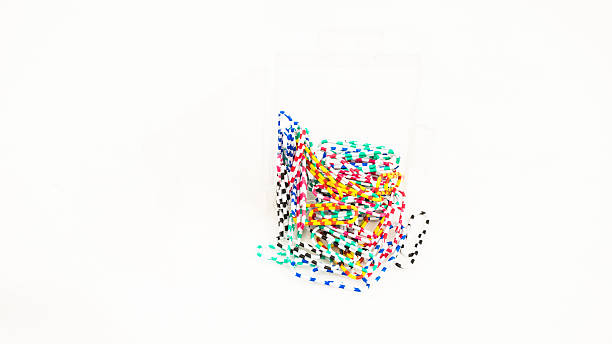 istock Collection of paper clips in stripe and various color 508852101