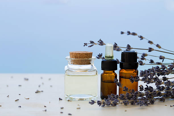 istock Aroma oils in bottles with lavender 508856300