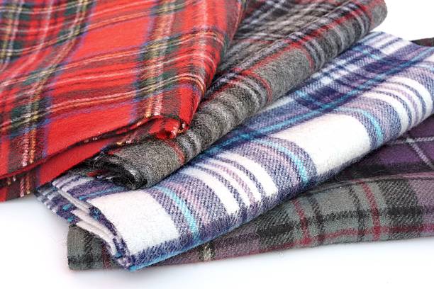 istock Multicolored Tartan Scarves 508857373