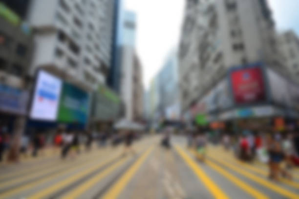 istock Abstract blur Tramways wagons in Hong Kong for background 508857896
