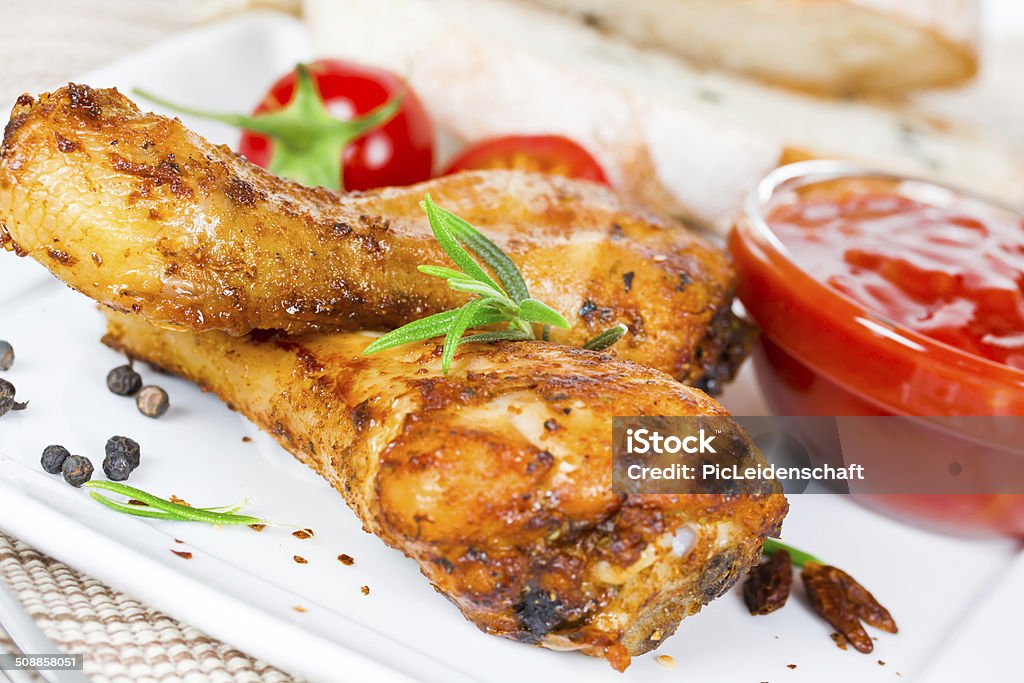 chicken drumsticks Barbecue - Meal Stock Photo