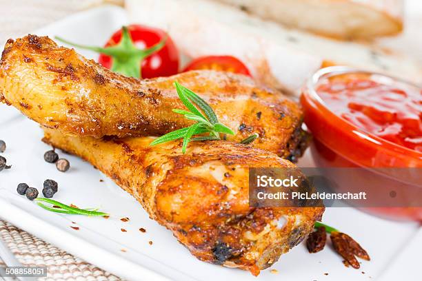 Chicken Drumsticks Stock Photo - Download Image Now - Barbecue - Meal, Barbecue Chicken, Buffet