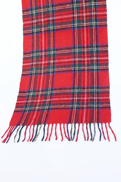 istock Warm and soft red Tartan Scarves 508858403