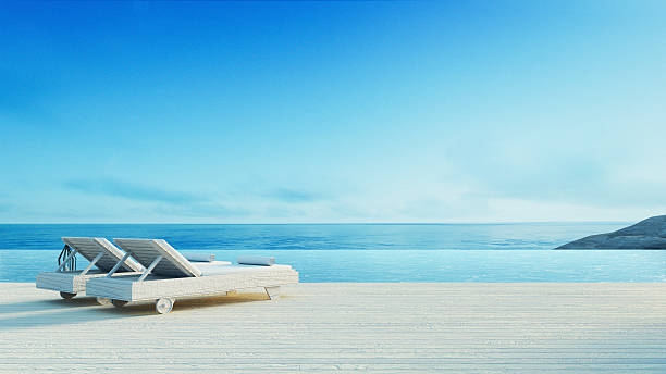 istock Beach lounge - Sundeck on Sea view 508860714