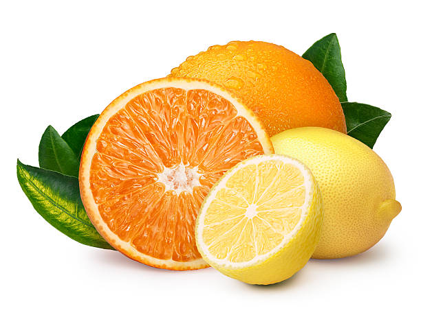 istock Whole and halved lemon with orange 508876650