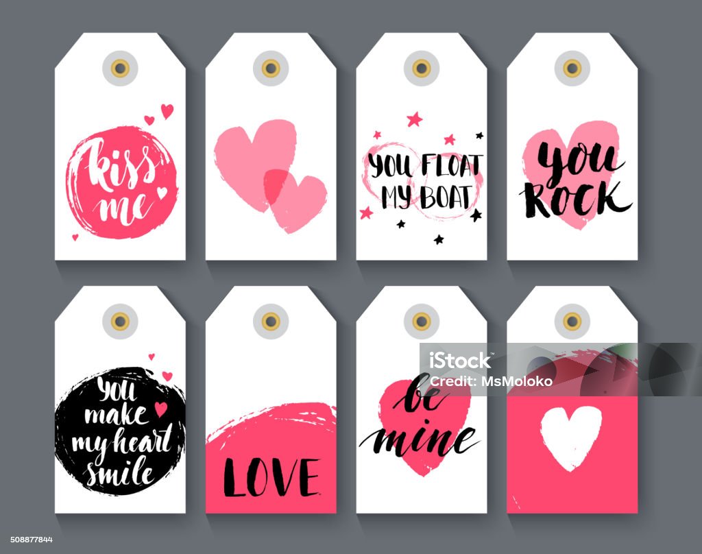 Labels For Heart Heart Shape Label Set Stock Illustration - Download Image Now - Arts ...
