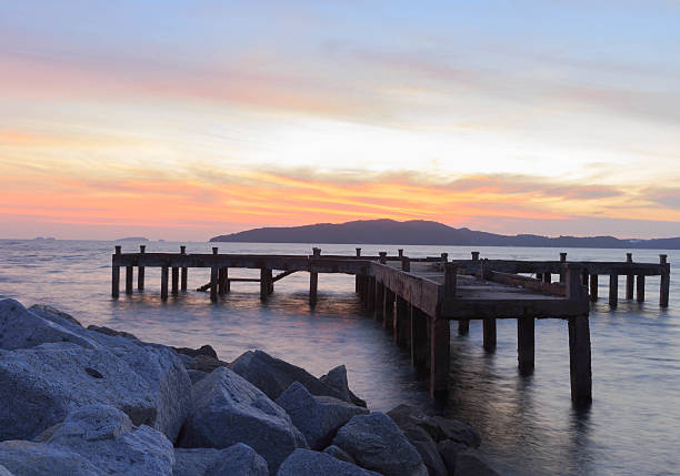 istock Landing Stage at Morning Light, sunrise 508878090